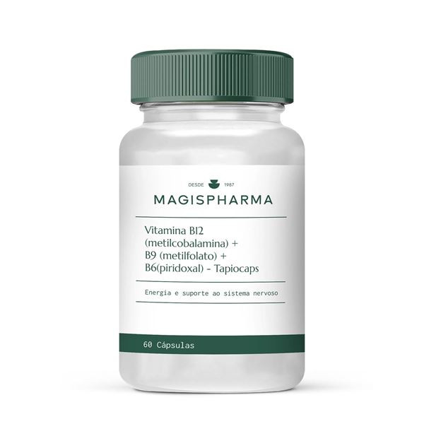 Vitamina B12 (metilcobalamina) + B9 (metilfolato) + B6 (piridoxal) 60 Cápsulas Vitamina B12 (metilcobalamina) + B9 (metilfolato) + B6 (piridoxal) 60 Cápsulas