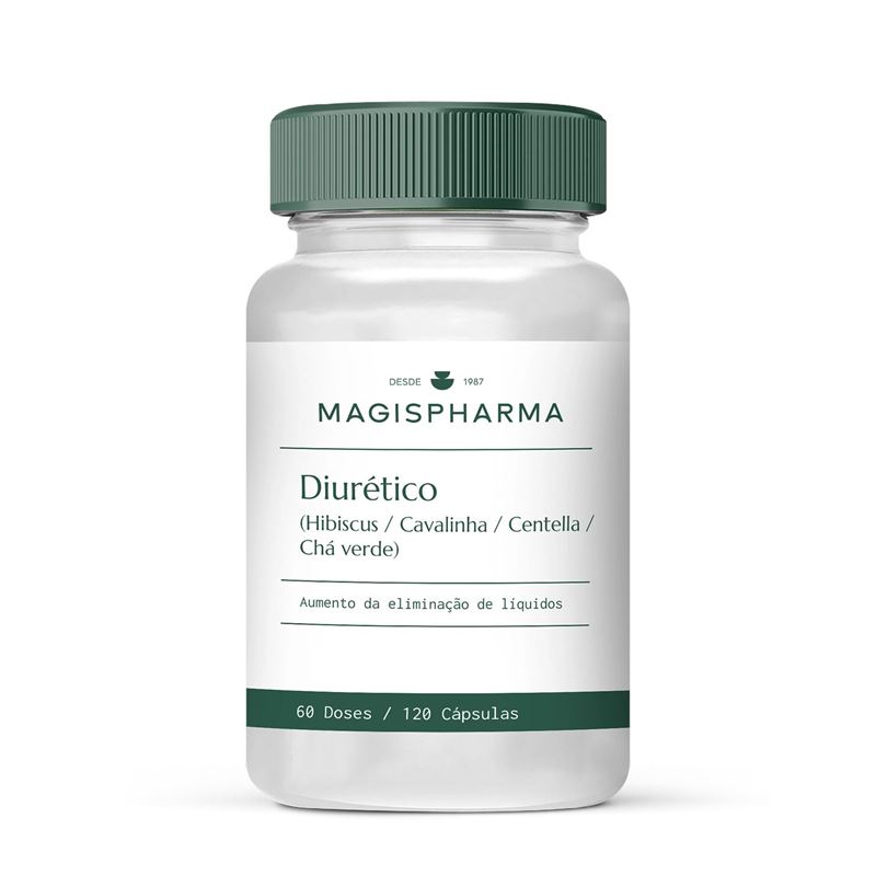 Diurético (Hibiscus / Cavalinha / Centella / Chá verde) 60 Doses (120 Cápsulas)